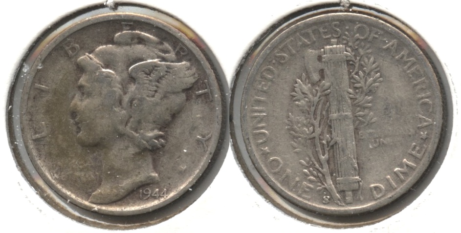 1944-S Mercury Dime Fine-12 #m