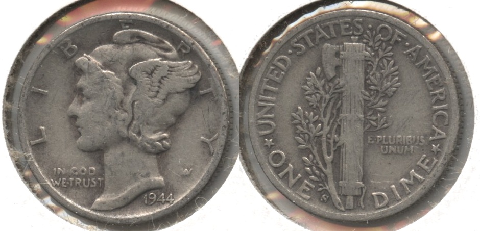 1944-S Mercury Dime Fine-12 #r