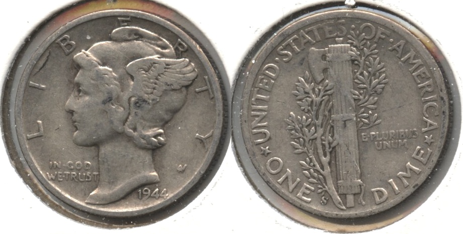1944-S Mercury Dime Fine-15 #b