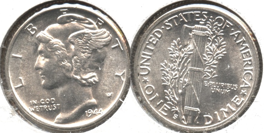 1944-S Mercury Dime MS-60 #o