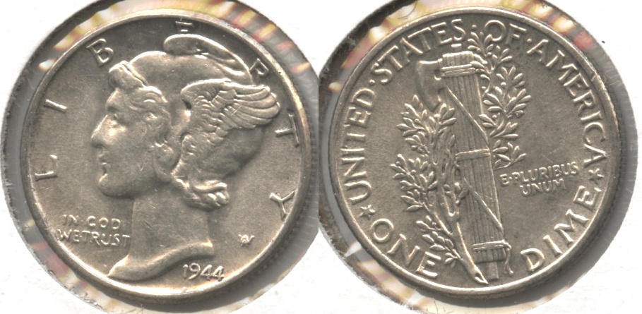 1944 Mercury Dime AU-55 #f