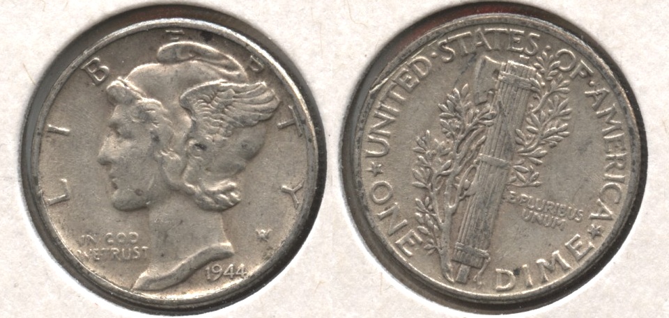 1944 Mercury Dime EF-40 #k