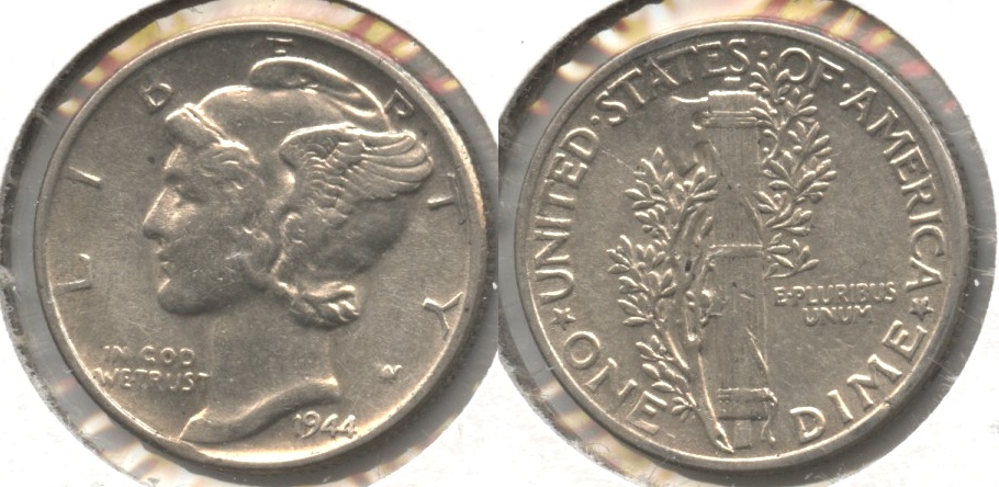 1944 Mercury Dime EF-45