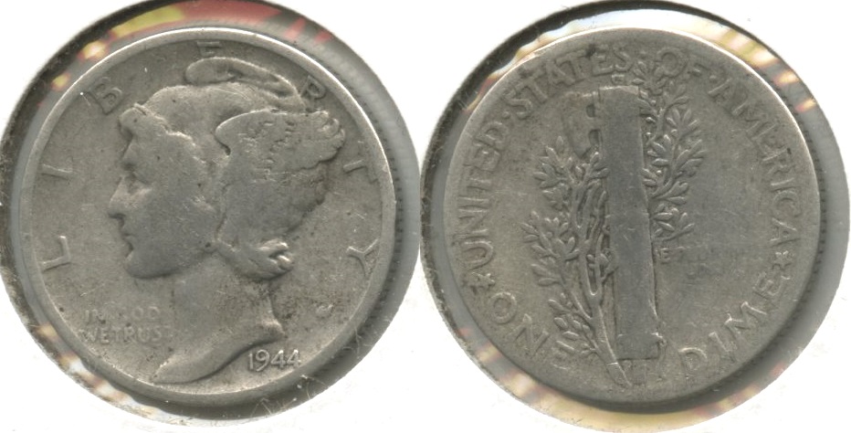1944 Mercury Dime VG-8