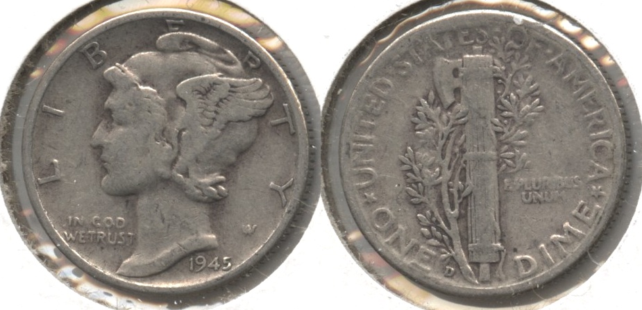 1945-D Mercury Dime Fine-12 #g