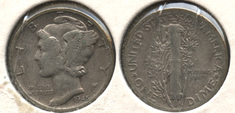 1945-D Mercury Dime Fine-12 #l