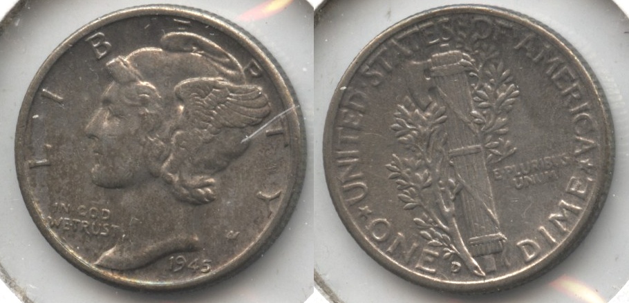 1945-D Mercury Dime MS-60 #d
