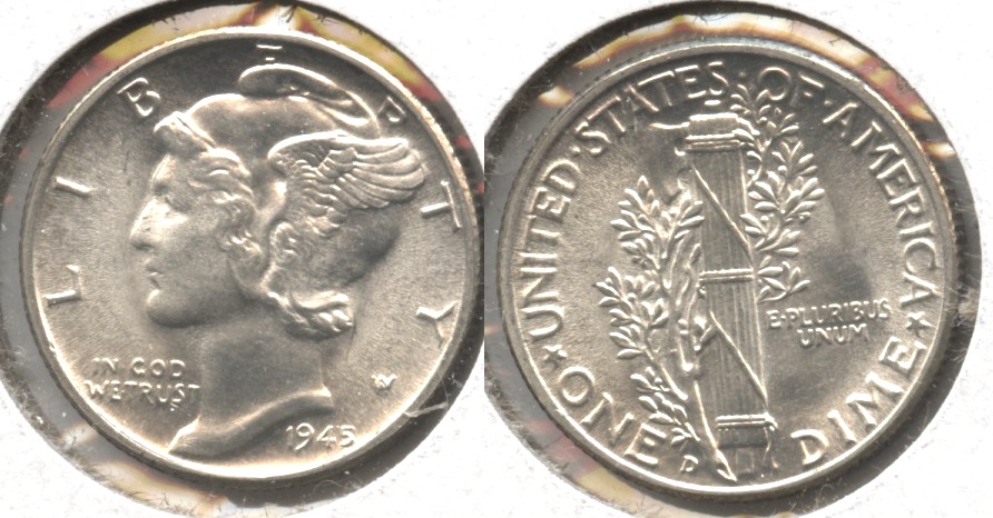1945-D Mercury Dime MS-60 #g