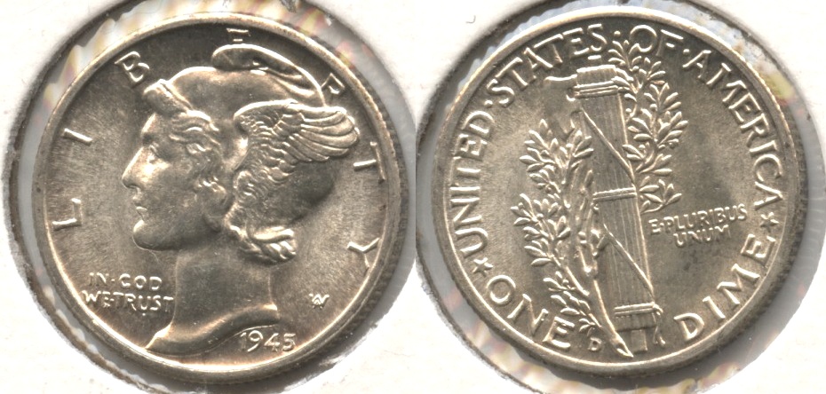 1945-D Mercury Dime MS-60 #k