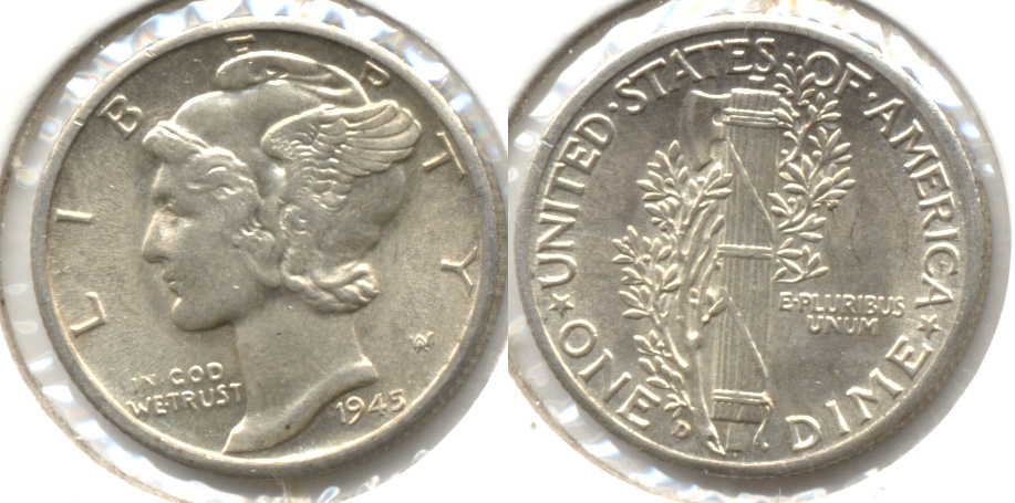 1945-D Mercury Dime MS-63 j
