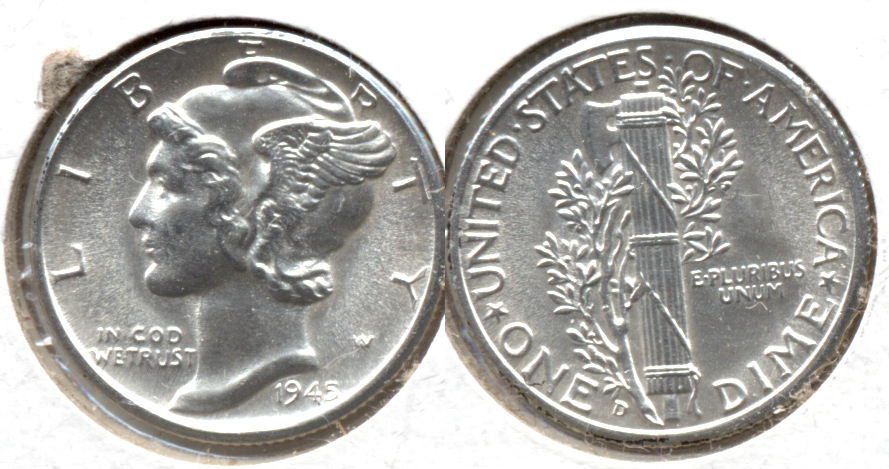 1945-D Mercury Dime MS-64 c