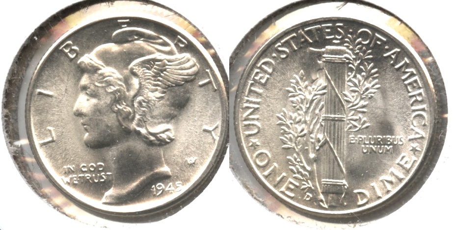 1945-D Mercury Dime MS-64 e