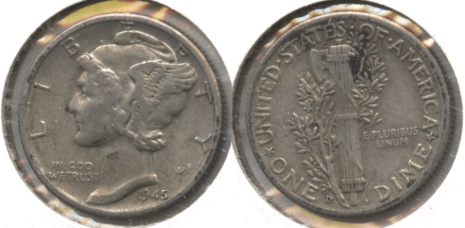 1945-D Mercury Dime VF-20 #b