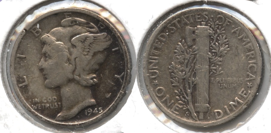 1945-S Mercury Dime Fine-12