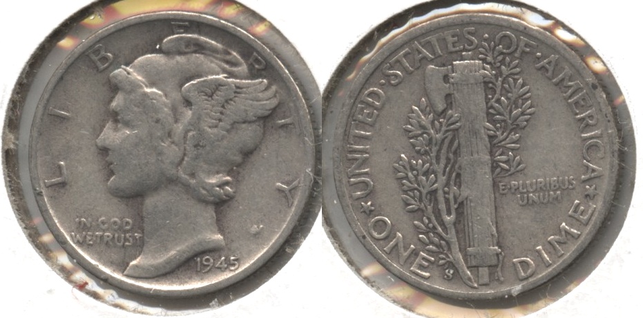 1945-S Mercury Dime Fine-12 #ab