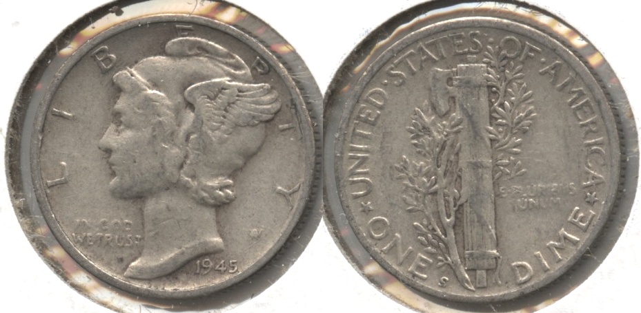 1945-S Mercury Dime Fine-12 #n