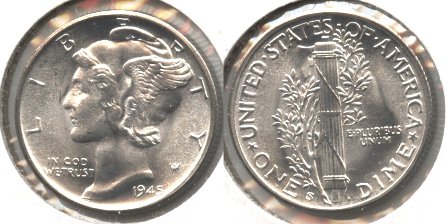 1945-S Mercury Dime MS-60 #p