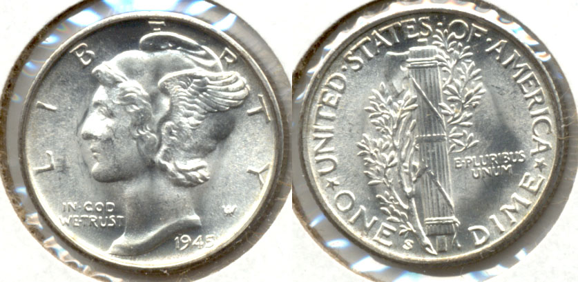 1945-S Mercury Dime MS-64