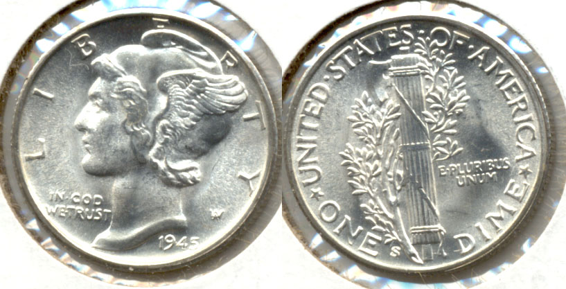 1945-S Mercury Dime MS-64 j