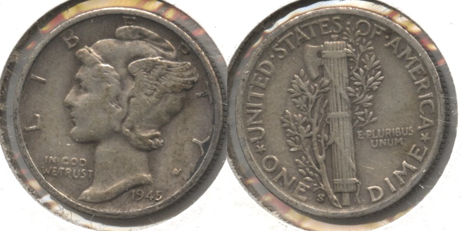 1945-S Mercury Dime VF-20 #c