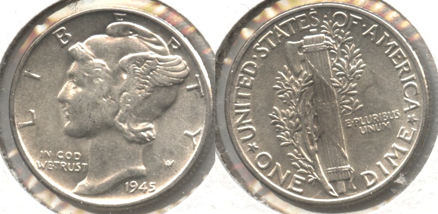 1945 Mercury Dime AU-50 #f