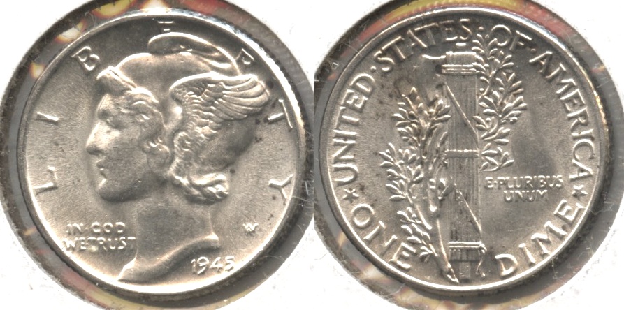1945 Mercury Dime MS-60 #q