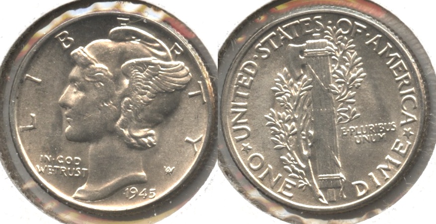 1945 Mercury Dime MS-60 #r