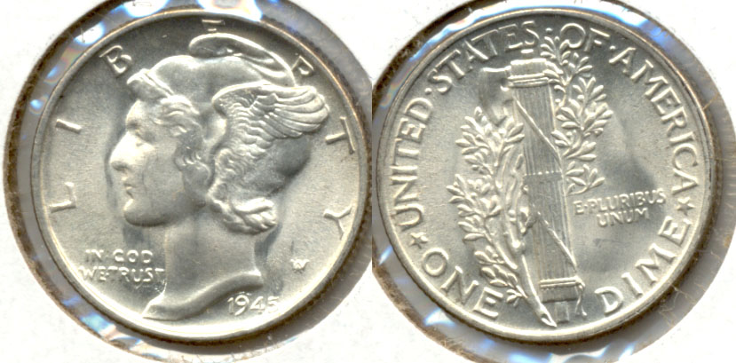 1945 Mercury Dime MS-63 o