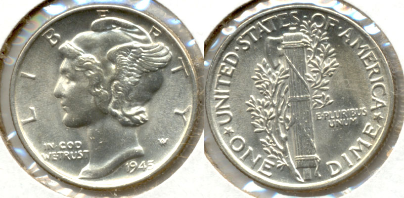 1945 Mercury Dime MS-63 q