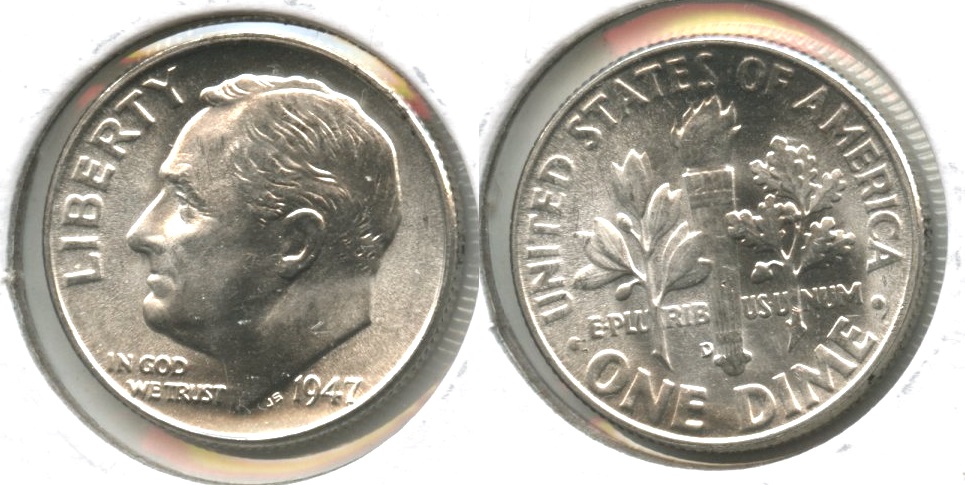 1947-D Roosevelt Dime MS-65 #c