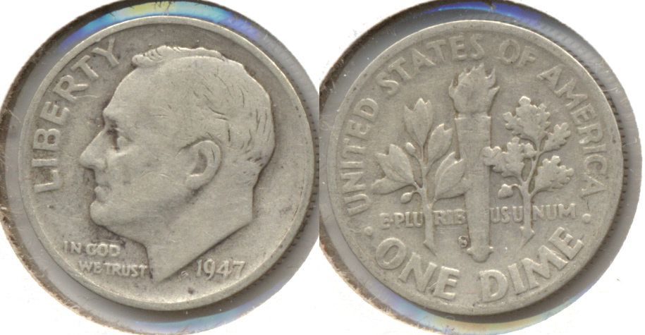 1947-S Roosevelt Dime Good-4