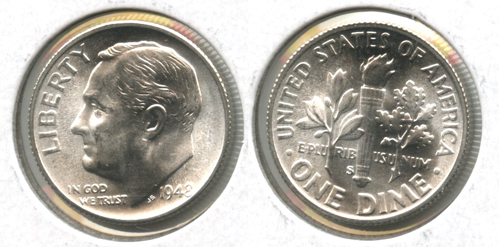 1948-S Roosevelt Dime MS-63 #b