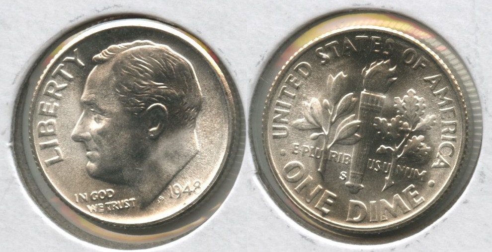 1948-S Roosevelt Dime MS-65 #j