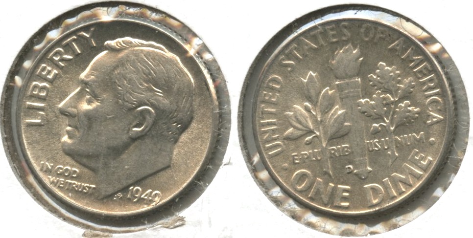 1949-D Roosevelt Dime AU-55 #b