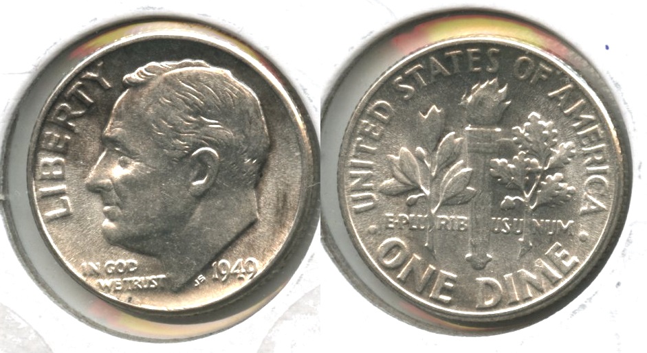 1949 Roosevelt Dime MS-60 #a