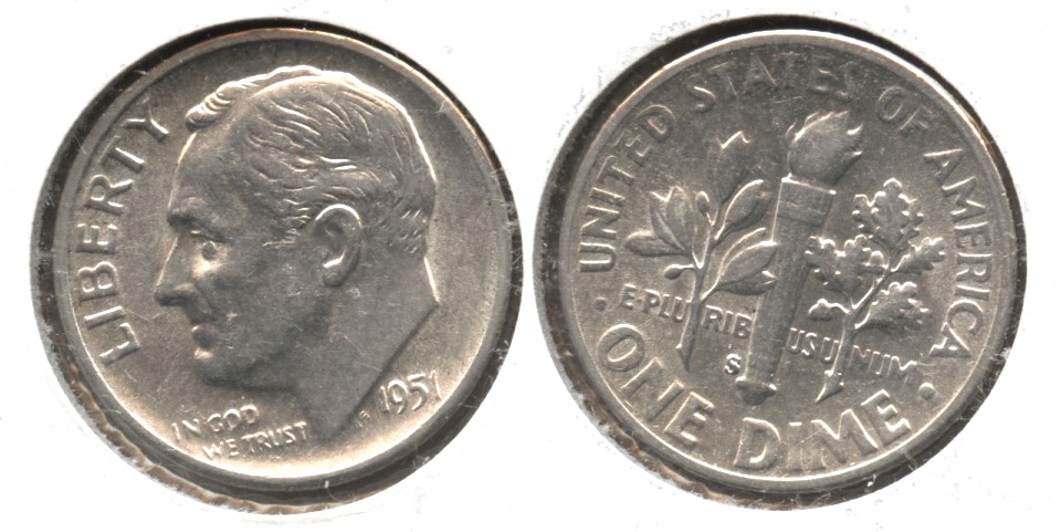 1951-S Roosevelt Dime AU-50 #a