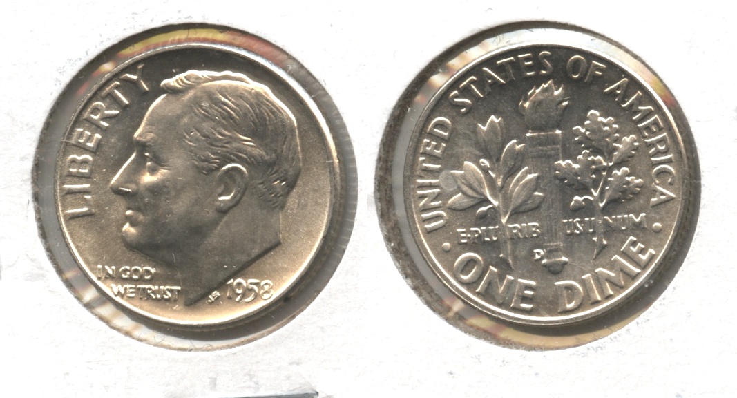 1958-D Roosevelt Dime MS-65