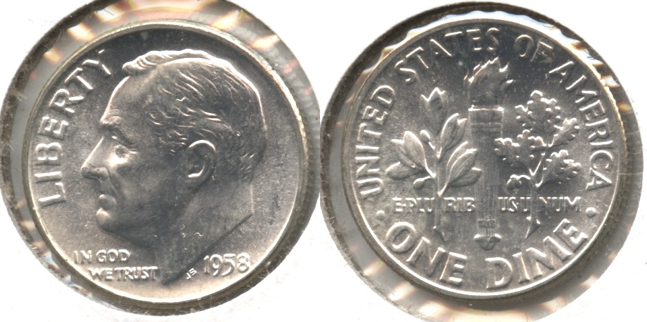 1958 Roosevelt Dime MS-63
