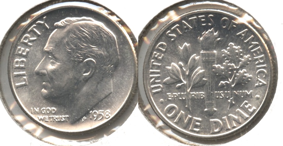 1958 Roosevelt Dime MS-64 #b