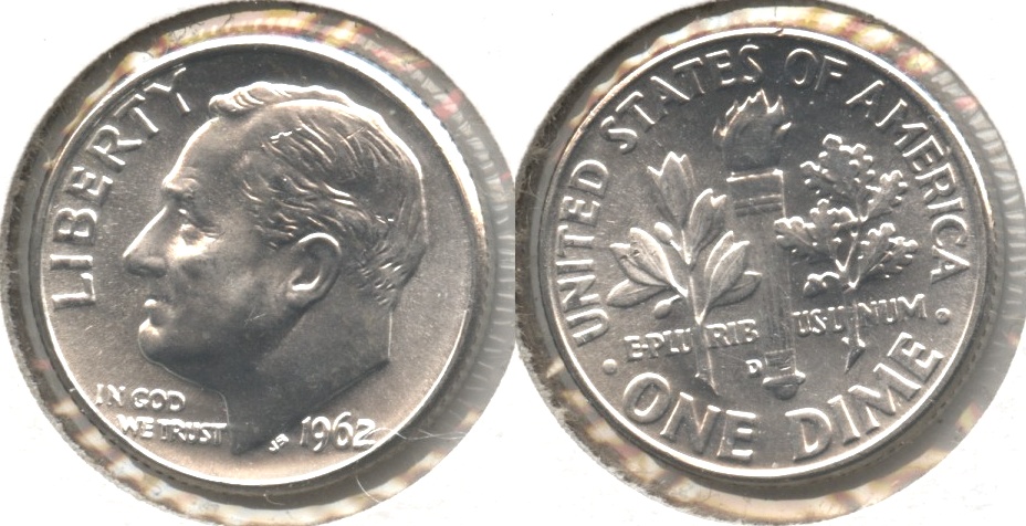 1962-D Roosevelt Dime MS-64 #b
