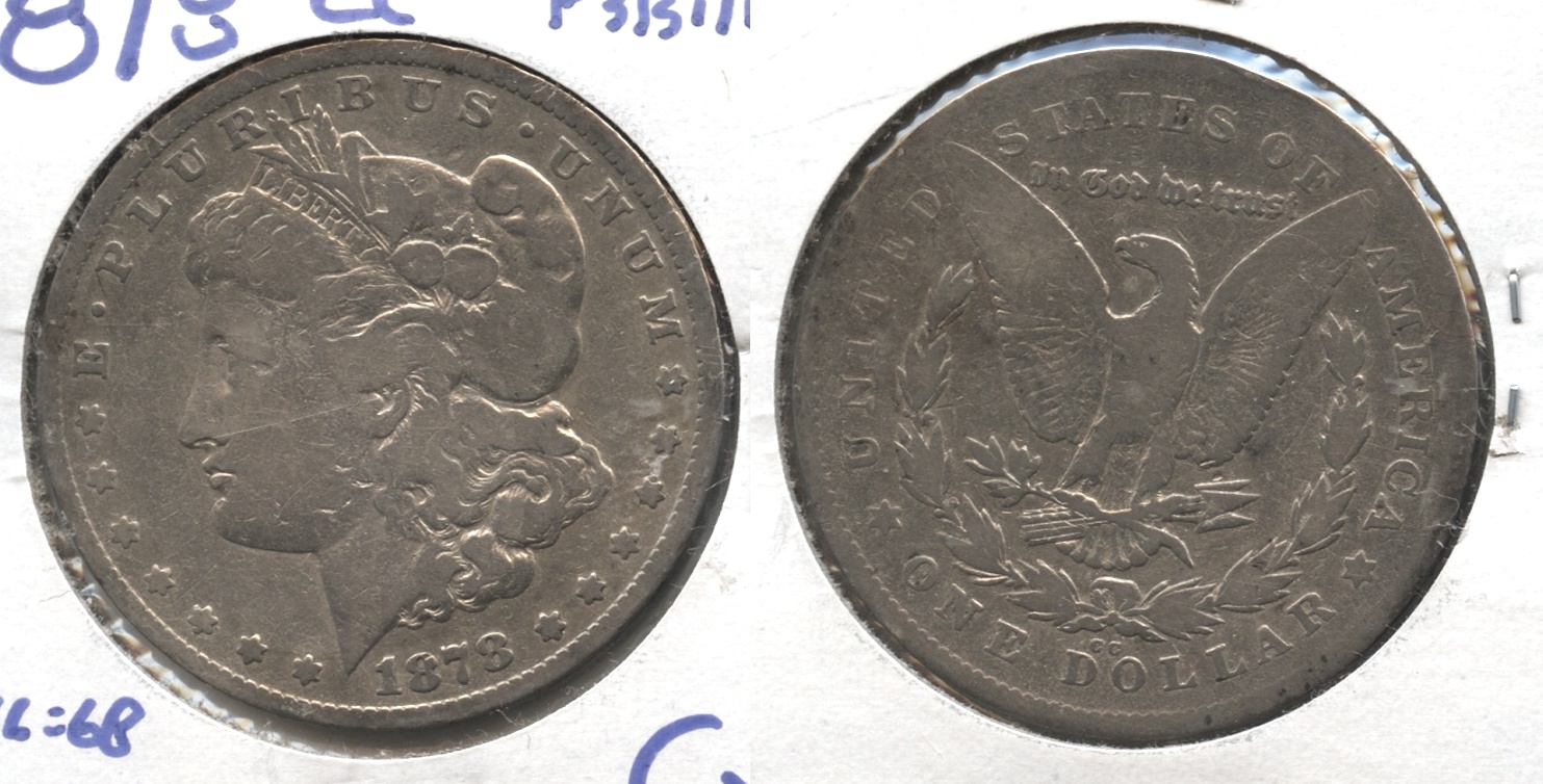 1878-CC Morgan Silver Dollar VG-8 #b Cleaned