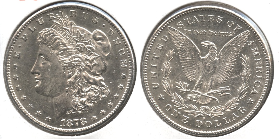 1878-S Morgan Silver Dollar AU-50 #g