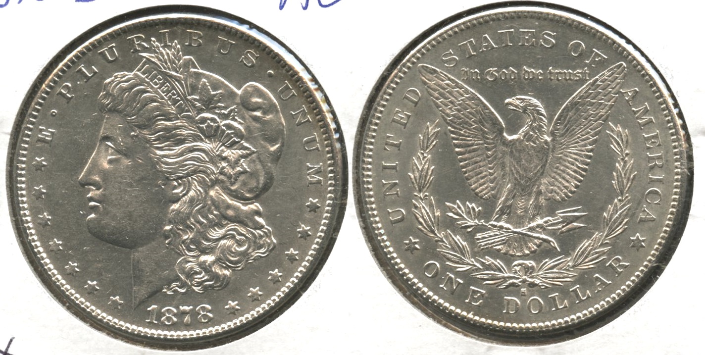 1878-S Morgan Silver Dollar AU-50 #x