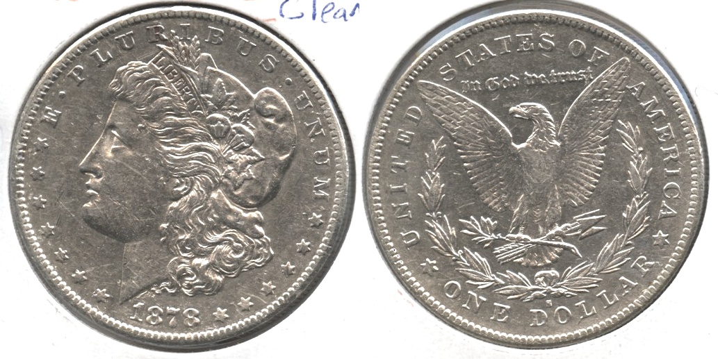 1878-S Morgan Silver Dollar EF-40 f Cleaned
