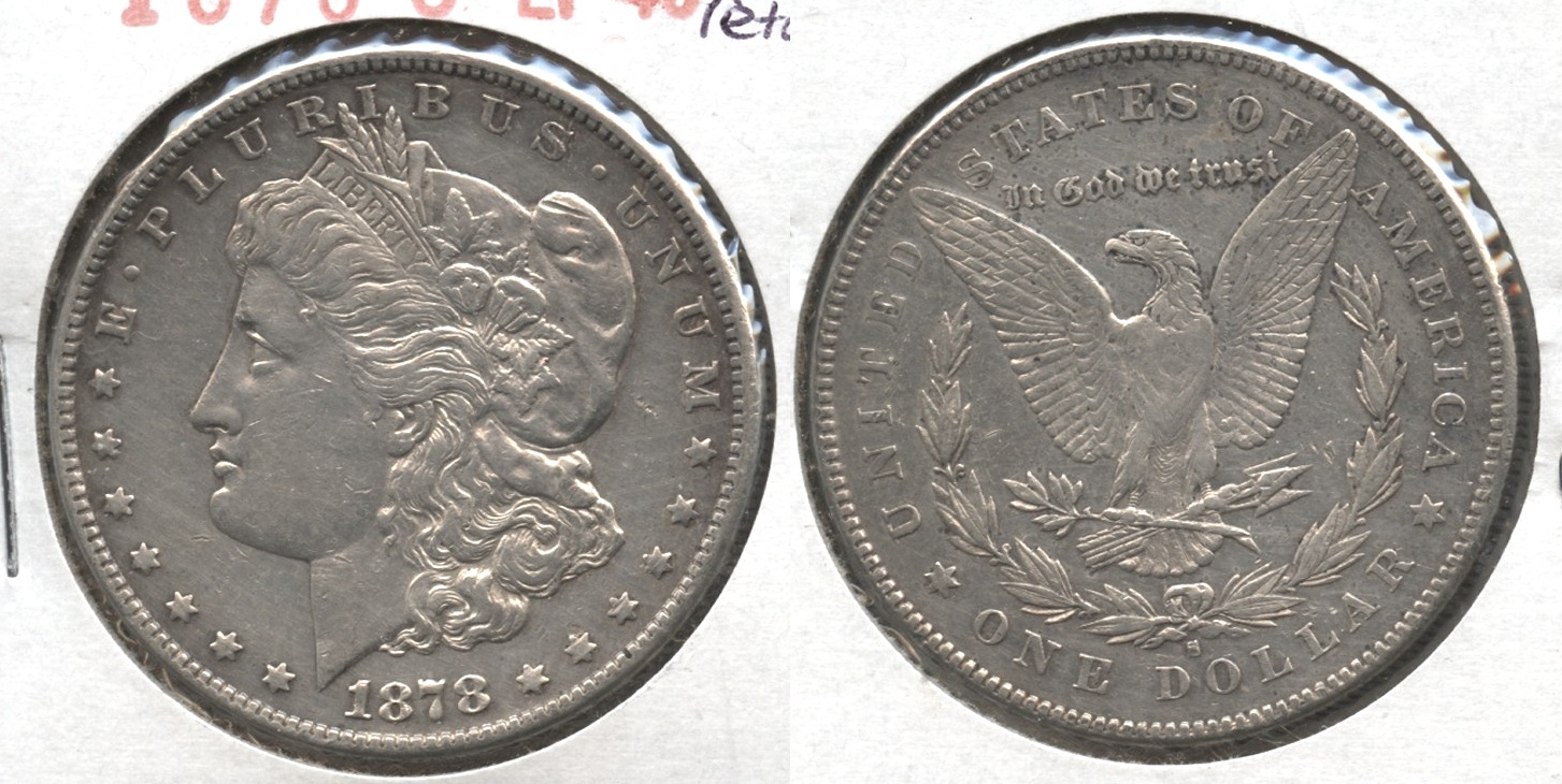 1878-S Morgan Silver Dollar EF-40 #l Cleaned Retoned