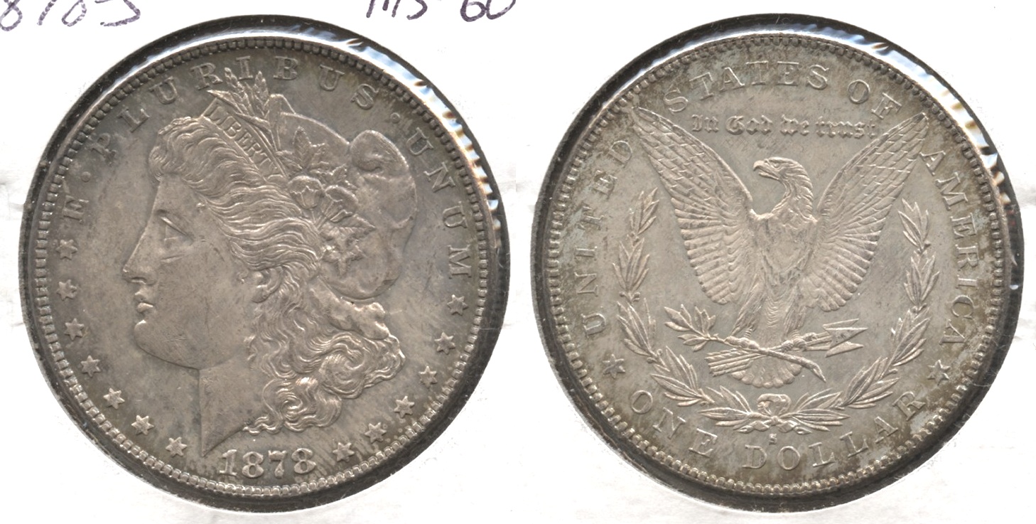 1878-S Morgan Silver Dollar MS-60 #r