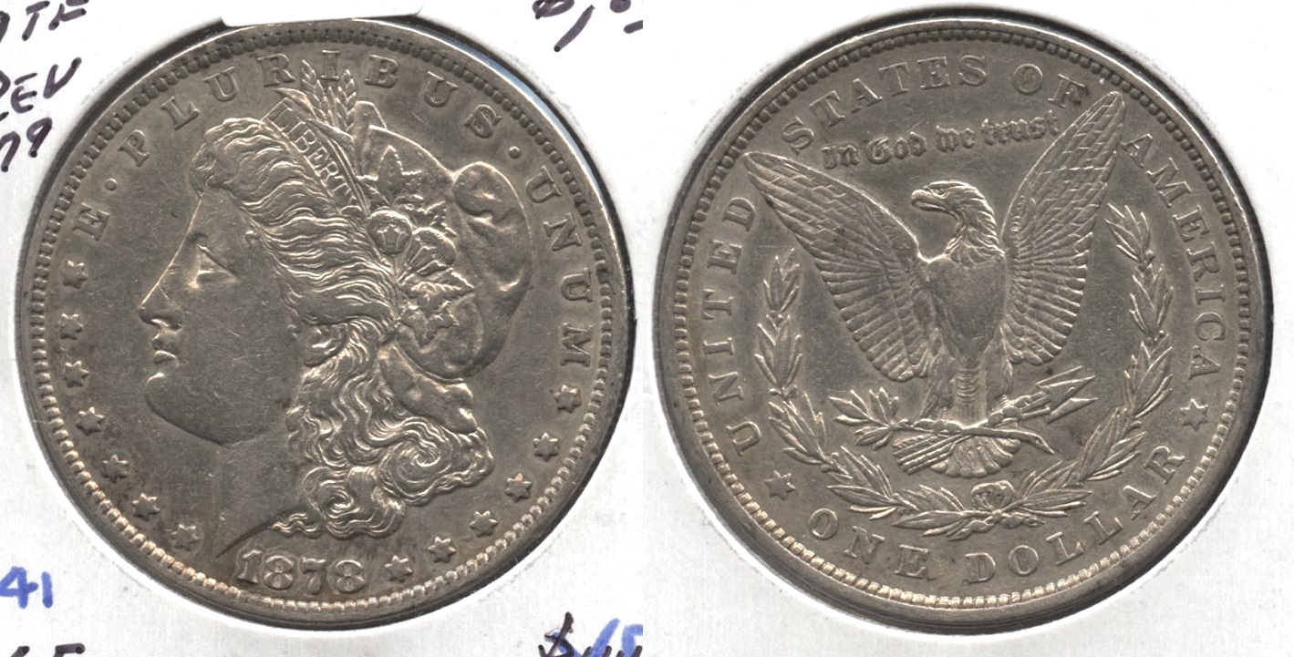 1878 Morgan Silver Dollar 7 Tailfeathers VF-20 #l