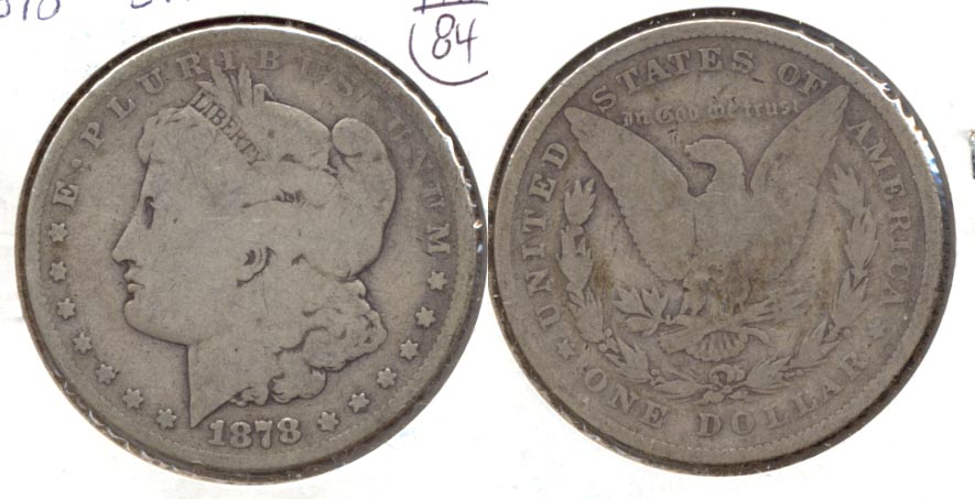 1878 Morgan Silver Dollar 8 Tailfeathers Good-4