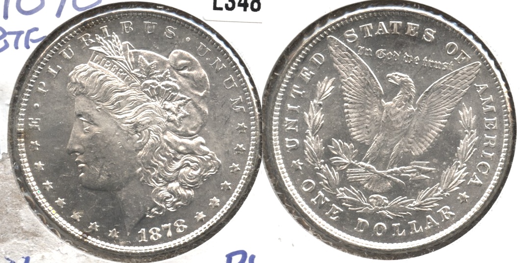 1878 Morgan Silver Dollar 8 Tailfeathers MS-60
