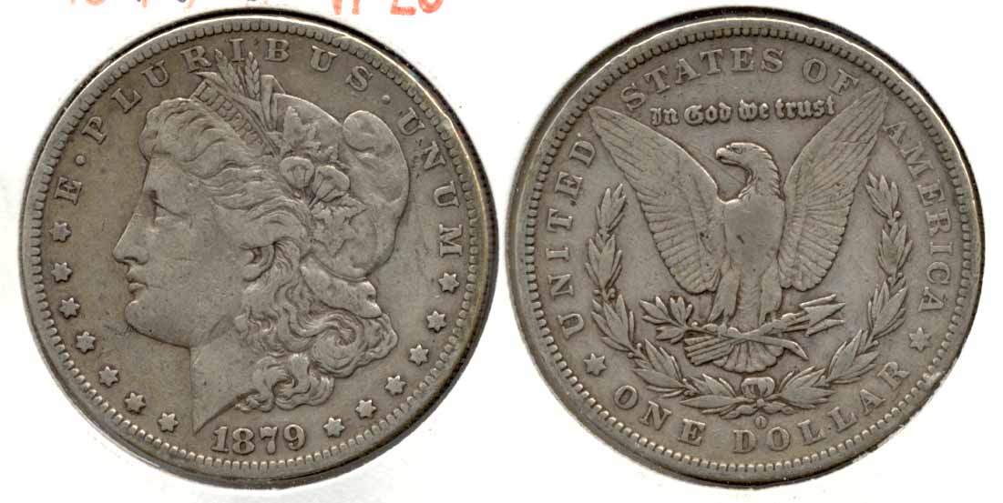 1879-O Morgan Silver Dollar VF-20 b